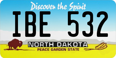ND license plate IBE532