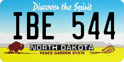 ND license plate IBE544