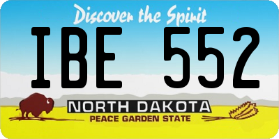 ND license plate IBE552