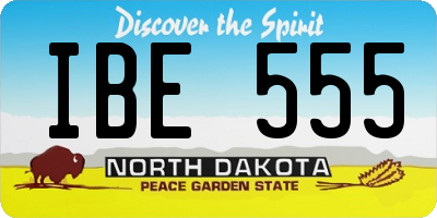 ND license plate IBE555
