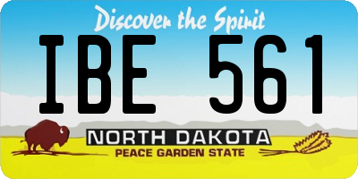 ND license plate IBE561