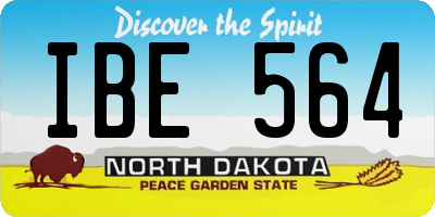 ND license plate IBE564