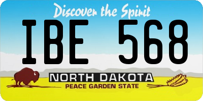 ND license plate IBE568
