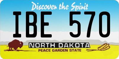 ND license plate IBE570