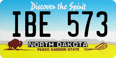 ND license plate IBE573