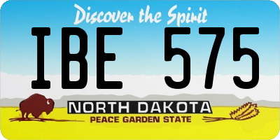 ND license plate IBE575