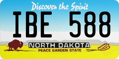 ND license plate IBE588