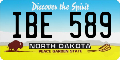 ND license plate IBE589