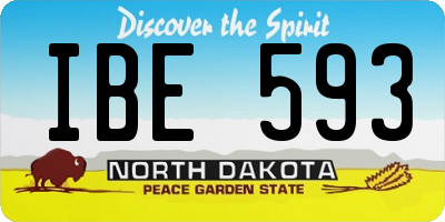 ND license plate IBE593
