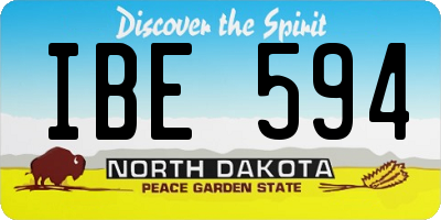 ND license plate IBE594
