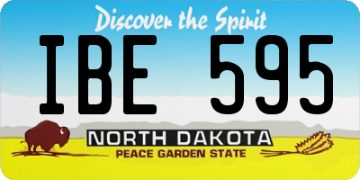 ND license plate IBE595