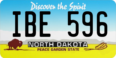 ND license plate IBE596