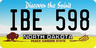 ND license plate IBE598