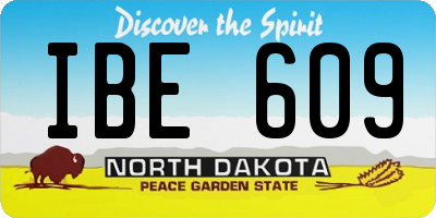 ND license plate IBE609