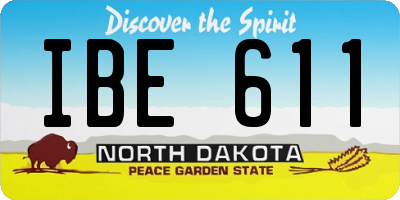 ND license plate IBE611