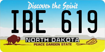 ND license plate IBE619