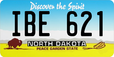ND license plate IBE621