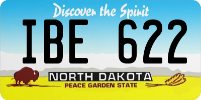 ND license plate IBE622