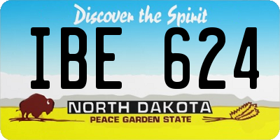 ND license plate IBE624