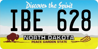 ND license plate IBE628