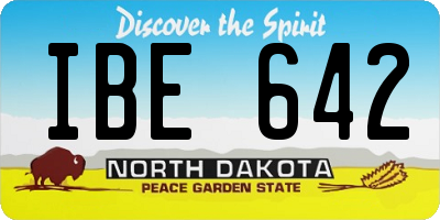 ND license plate IBE642