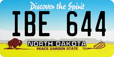 ND license plate IBE644
