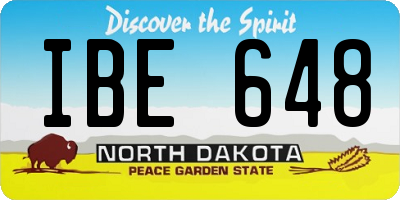 ND license plate IBE648