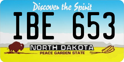 ND license plate IBE653