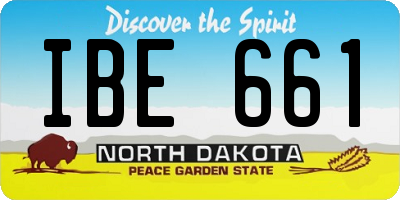 ND license plate IBE661