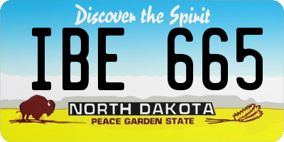 ND license plate IBE665
