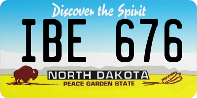 ND license plate IBE676