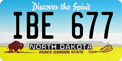 ND license plate IBE677