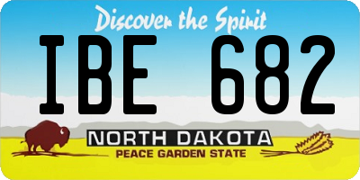 ND license plate IBE682