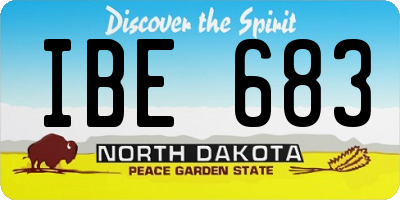 ND license plate IBE683