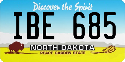 ND license plate IBE685