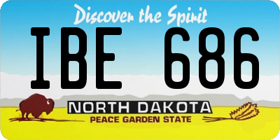 ND license plate IBE686