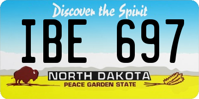 ND license plate IBE697
