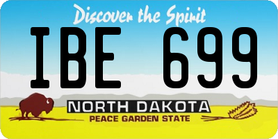 ND license plate IBE699