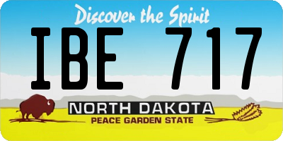 ND license plate IBE717
