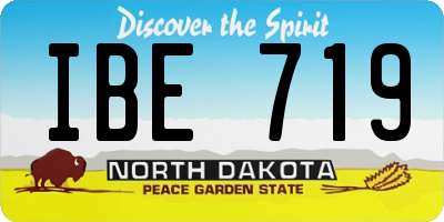 ND license plate IBE719