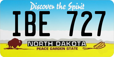 ND license plate IBE727