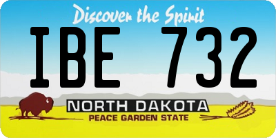 ND license plate IBE732