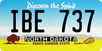 ND license plate IBE737