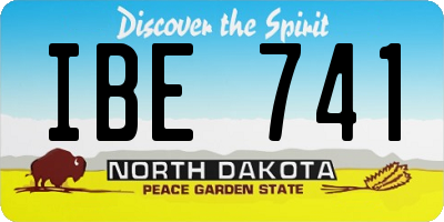 ND license plate IBE741