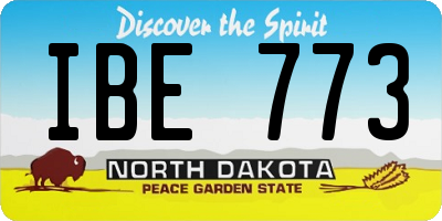 ND license plate IBE773