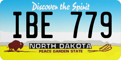 ND license plate IBE779