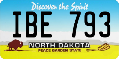 ND license plate IBE793