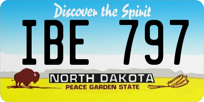 ND license plate IBE797