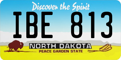 ND license plate IBE813