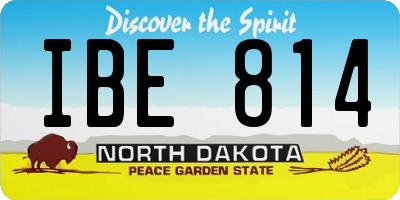 ND license plate IBE814